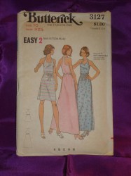 3127 KNIT DRAWSTRING FLARE CUT-A-WAY DRESS LENGTHS PATTERN 12